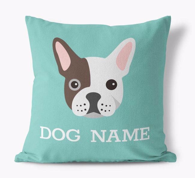 {dogsName}'s Icon: Personalised {breedFullName} Canvas Cushion